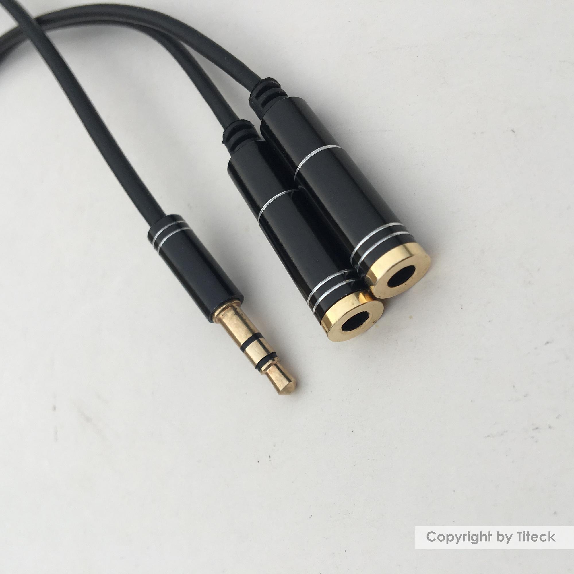 Cáp chia Audio 1 ra 2 chuẩn 3.5 mm