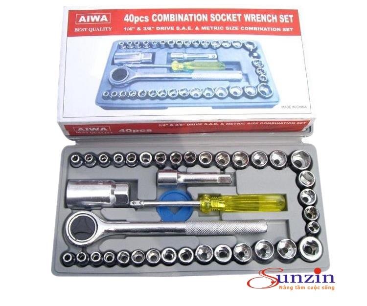 Bộ dụng cụ sửa chữa đa năng mở ốc, bugi,40 chi tiết