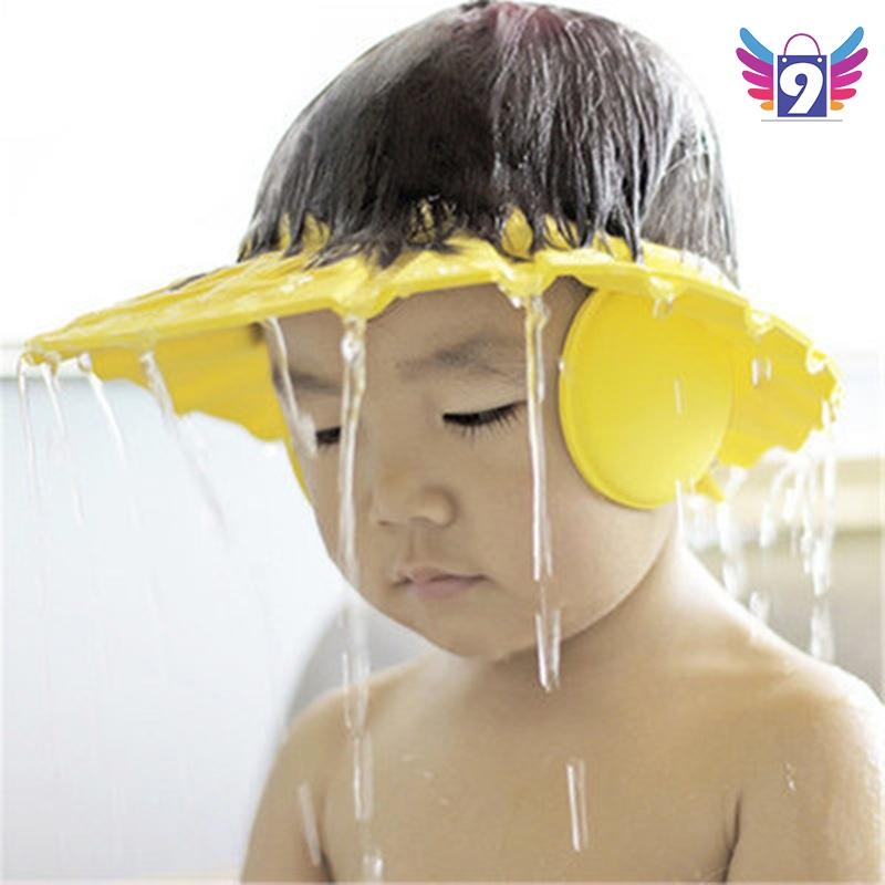 Mũ đội đầu tắm cho Bé 9STORE tiện đụng có thế dùng cắt tóc, che nắng