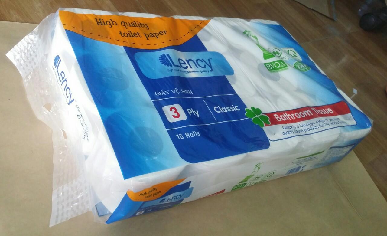 Giấy vệ sinh Lency 15 cuộn cao cấp ( 3 lớp )