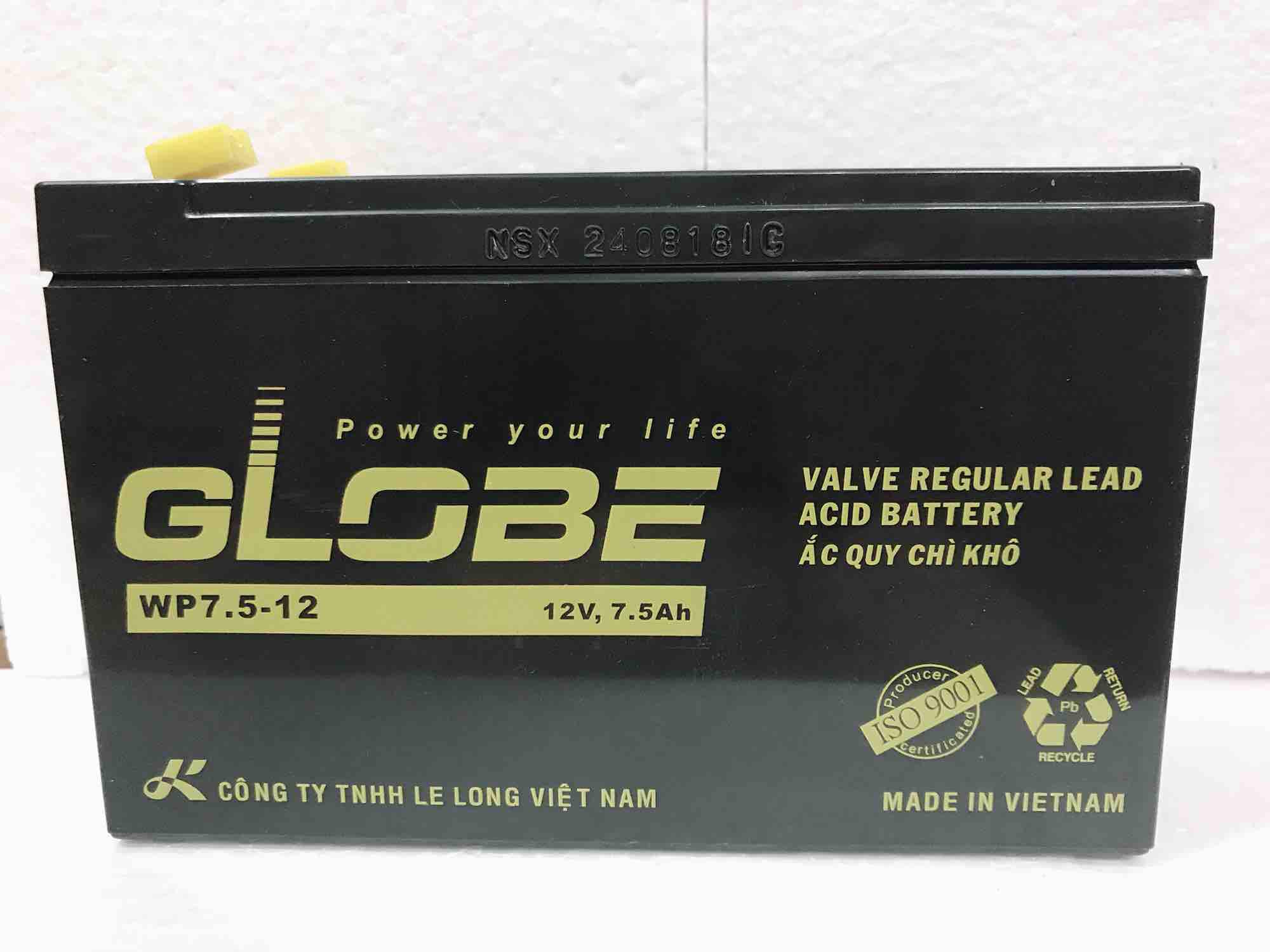 Ắc quy 12v 7.5ah GLOBE