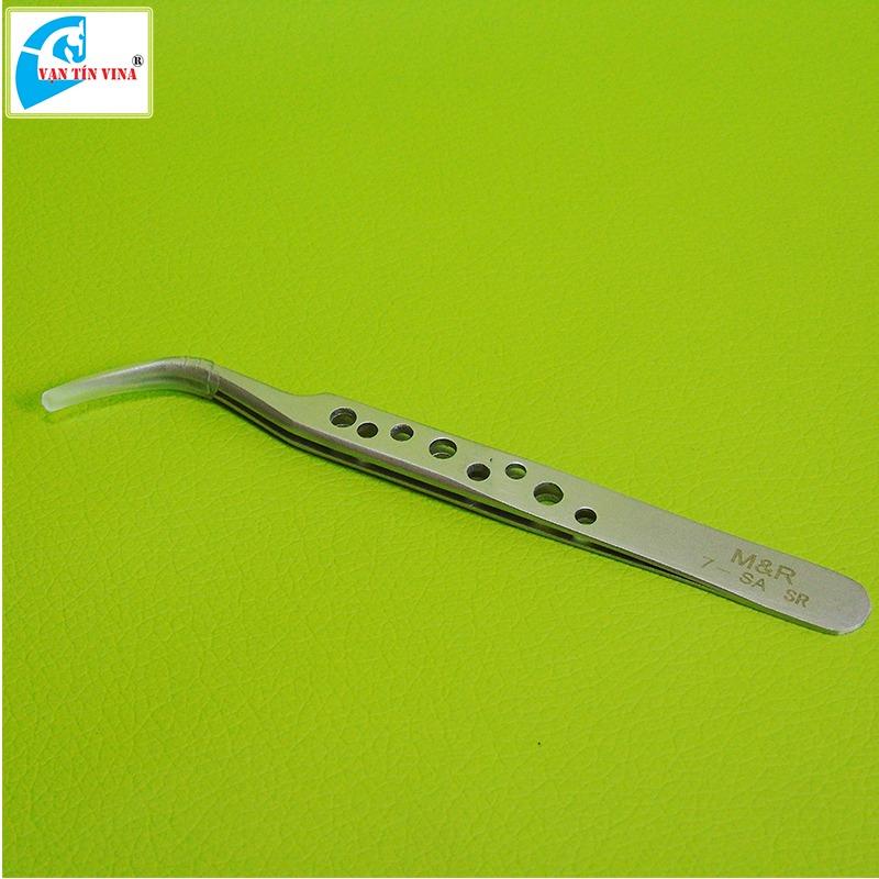 [HCM]Nhíp nối mi M&R 7-SA ( lỗ - cong )
