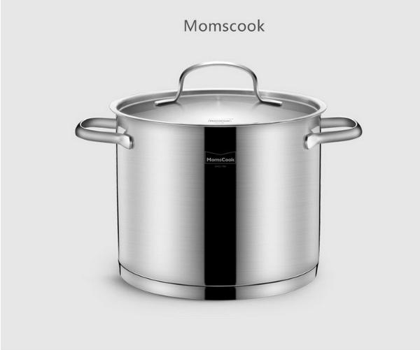 Nồi inox 304 - Moms Cook - 22x6cm 6L 1.85kg