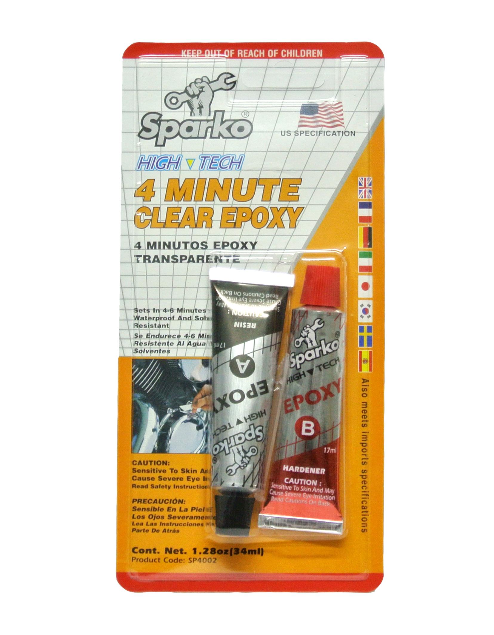 Keo ab sparko trong 4 minute clear epoxy 17mlx2