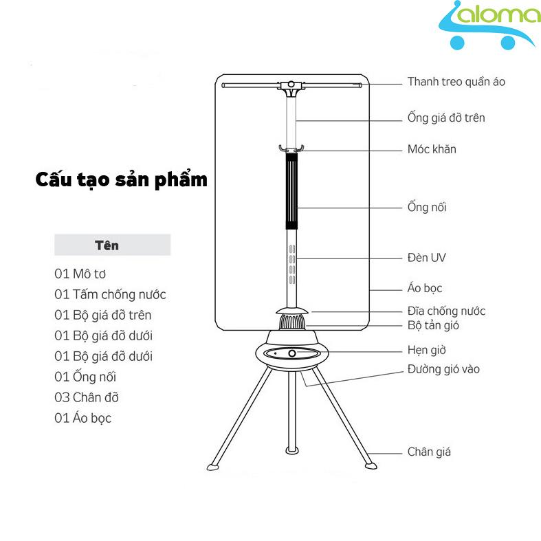Máy sấy quần áo Tiross TS-880 (180x60x60cm)
