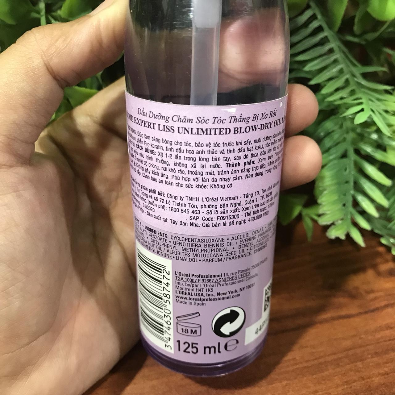 [HCM]Tinh Dầu Dưỡng Tóc Mềm Mượt Chống Rối Loreal 125ML