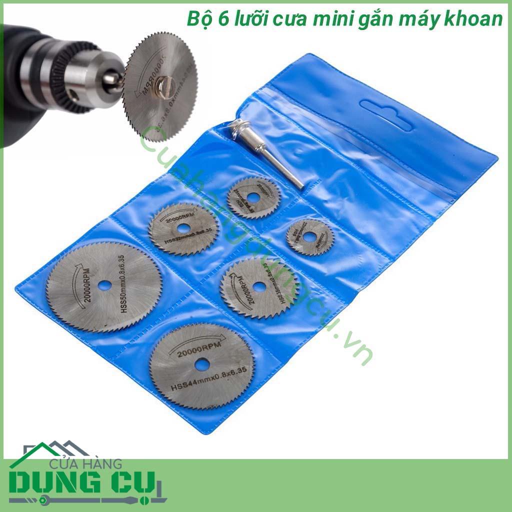 Bộ 6 lưỡi cưa mini thép HSS