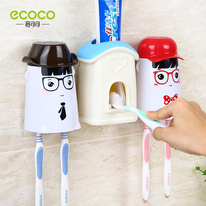Kệ nhả kem đánh răng kèm hai cốc cho bé ECOCO E1501