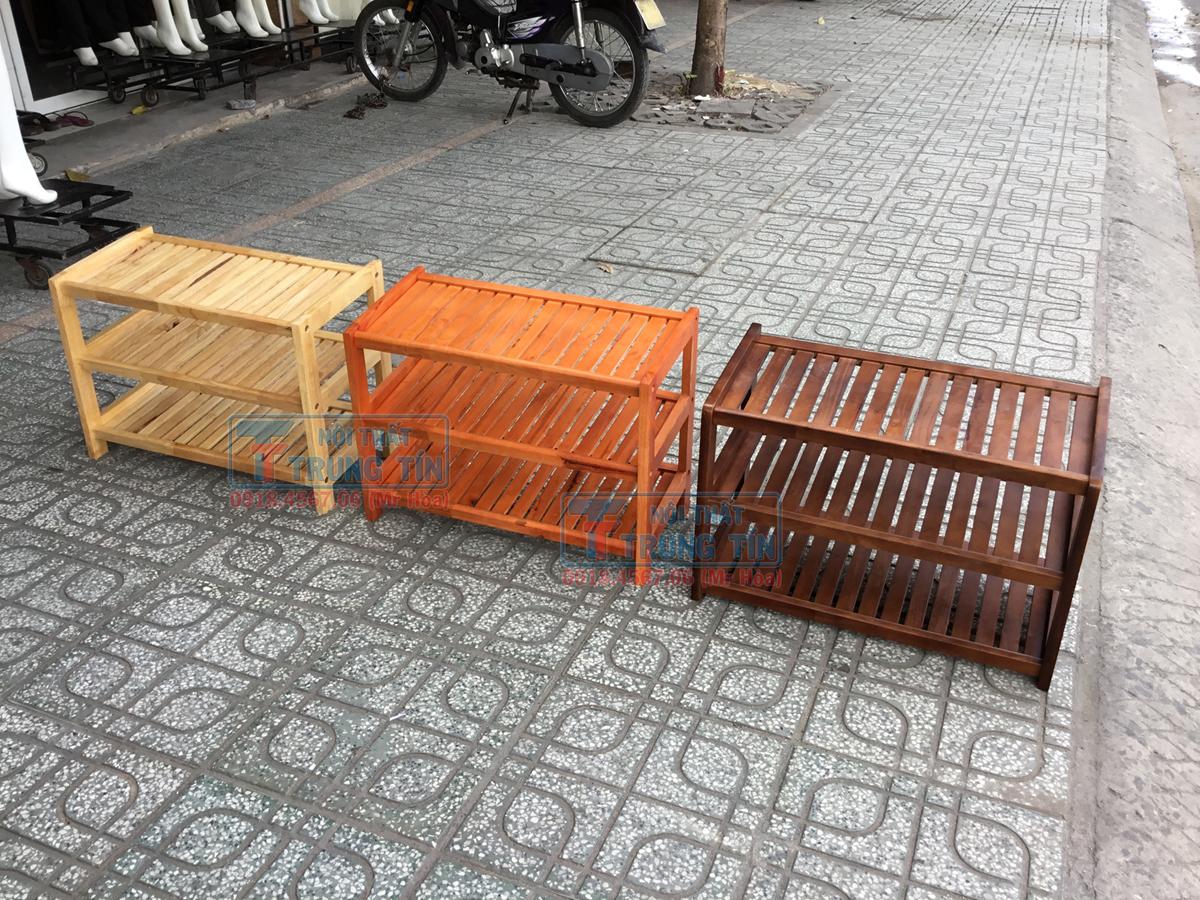 [HCM]KỆ DÉP GỖ 3 TẦNG 60 VÀNG