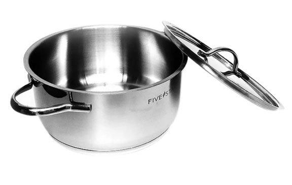  Bộ 5 Nồi Fivestar Oval 5 Món Nắp Inox Cao Cấp 304(Bạc)