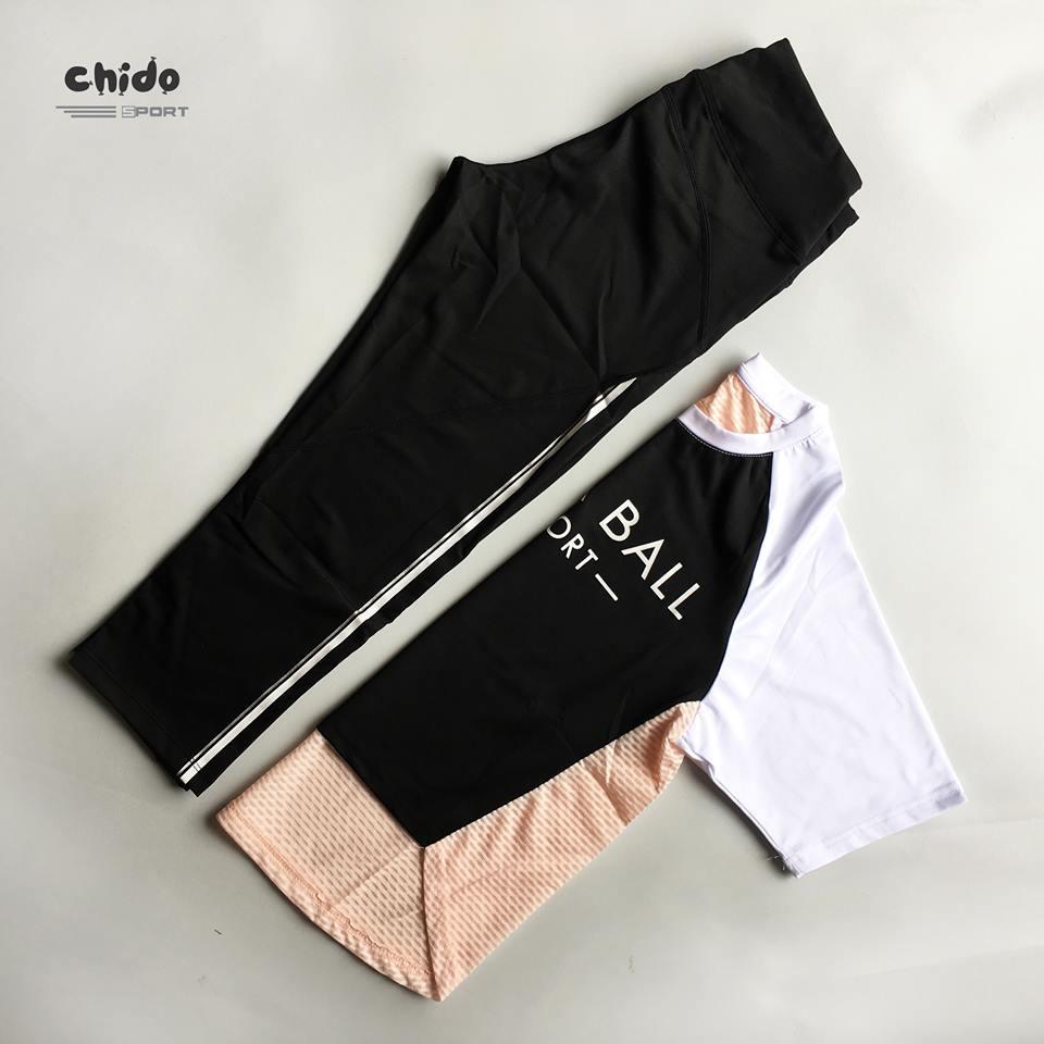 Áo croptop thể thao cộc tay JagaBall