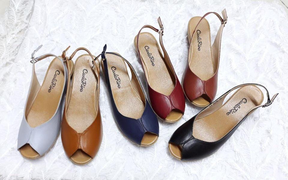 Sandal đế xuồng 3 phân xẻ mũi (Xanh đen)