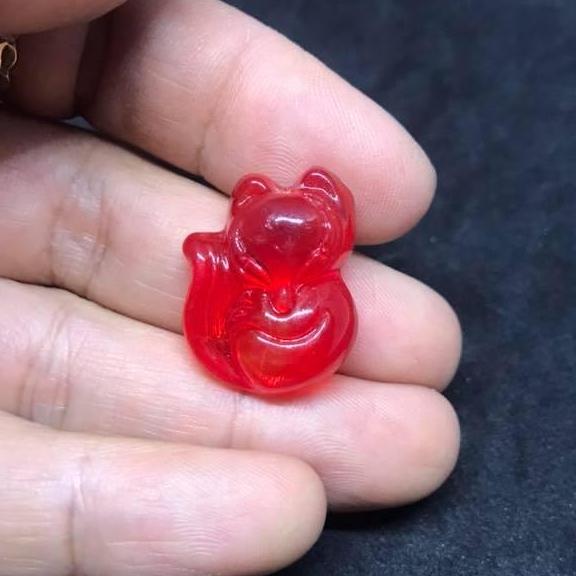 Mặt dây chuyền hồ ly đá phong thủy may mắn