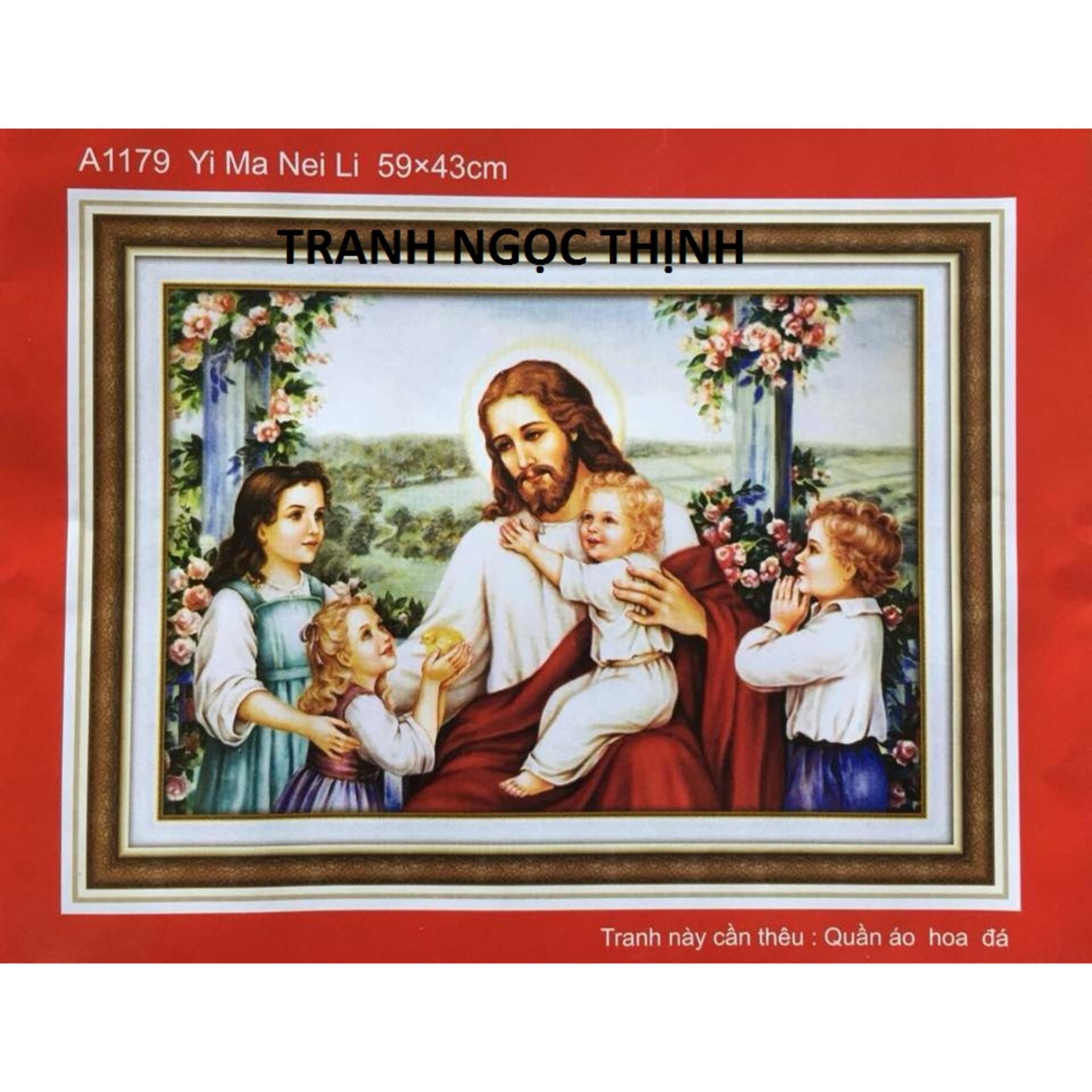Tranh thêu chữ thập Gia đình chúa DLH-YA1179-Ngọc Thịnh