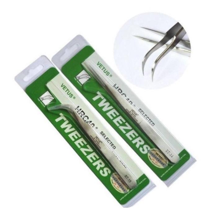 Combo  Nhíp Thẳng & Cong Tweezers VETUS