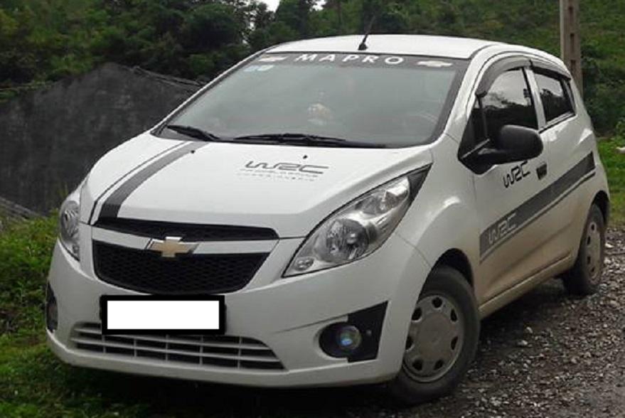 Tem dán nắp Capo oto WRC (Trắng).