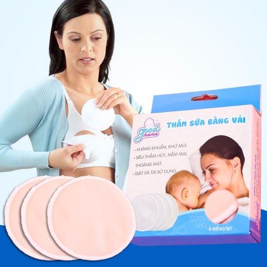 Lót thấm sữa giặt được Goodmama ( 8 miếng/ hộp)