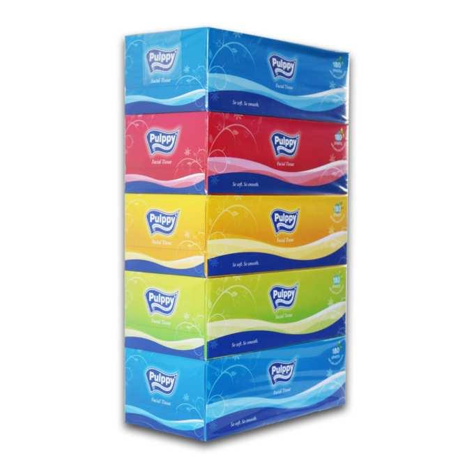 Combo 5 hộp Giấy lụa hộp Pulppy 180 tờ