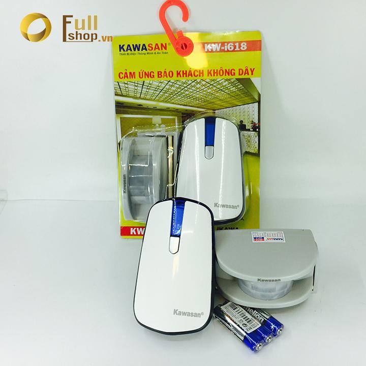 Chuông cảm ứng hồng ngoại báo khách, báo động chống trộm không dây cao cấp Kawa I618A