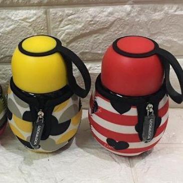BÌNH THỦY TINH CÓ BỌC GIỮ NHIỆT CUTE LOCK&LOCK LLG657 (390ML)