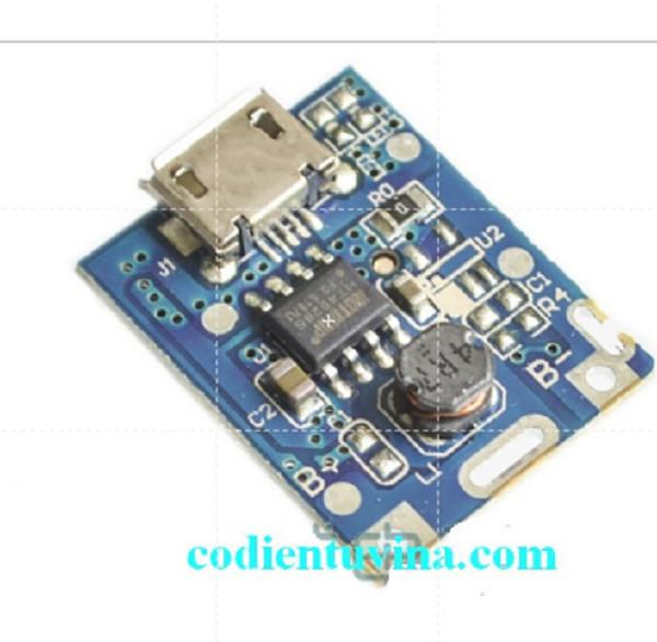 Mạch sạc pin dự phòng 5v-600ma mini
