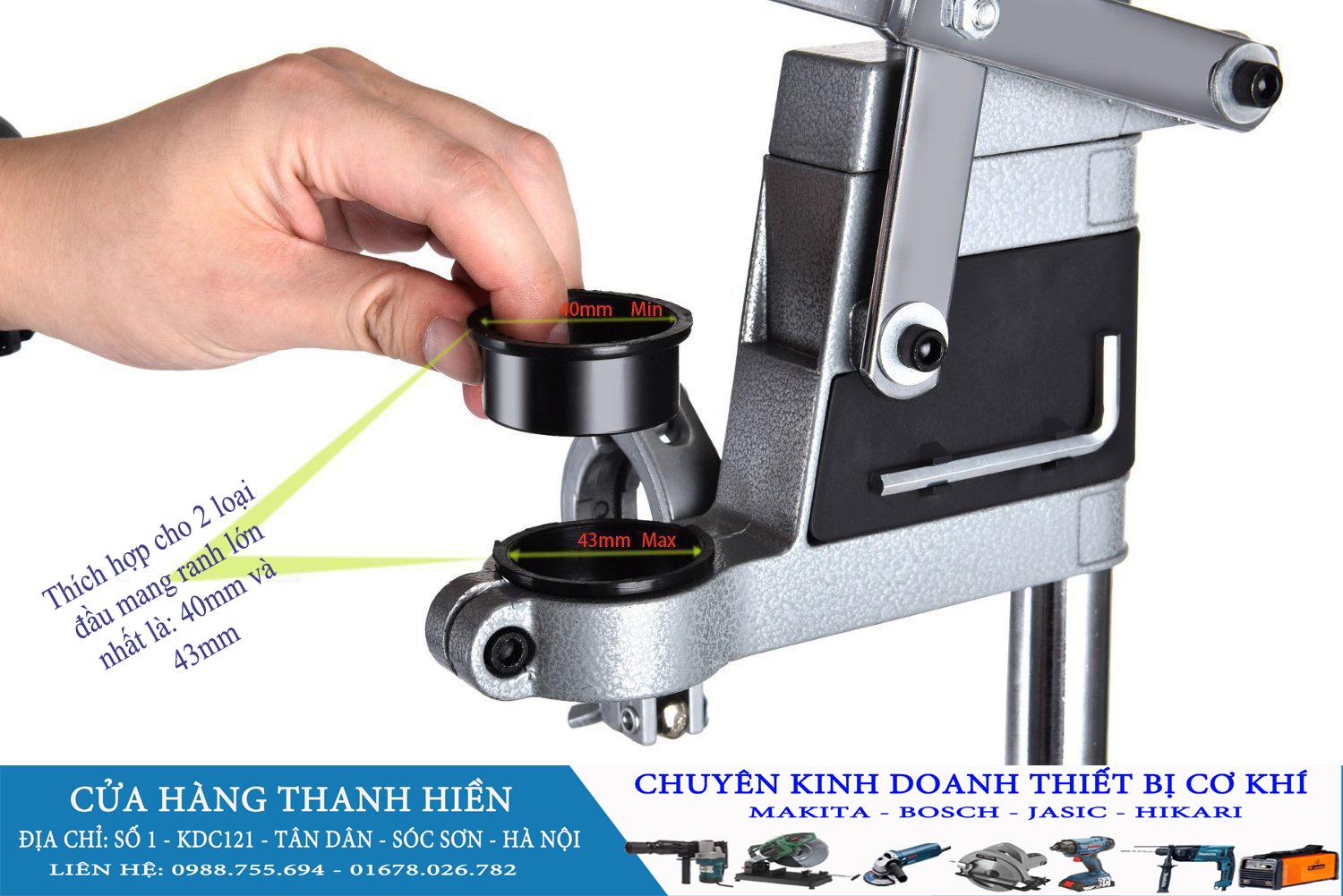 CHÂN ĐẾ MÁY KHOAN BÀN AM-6102B – 2 TẦNG (ĐÃ CÓ Ê TÔ KẸP)
