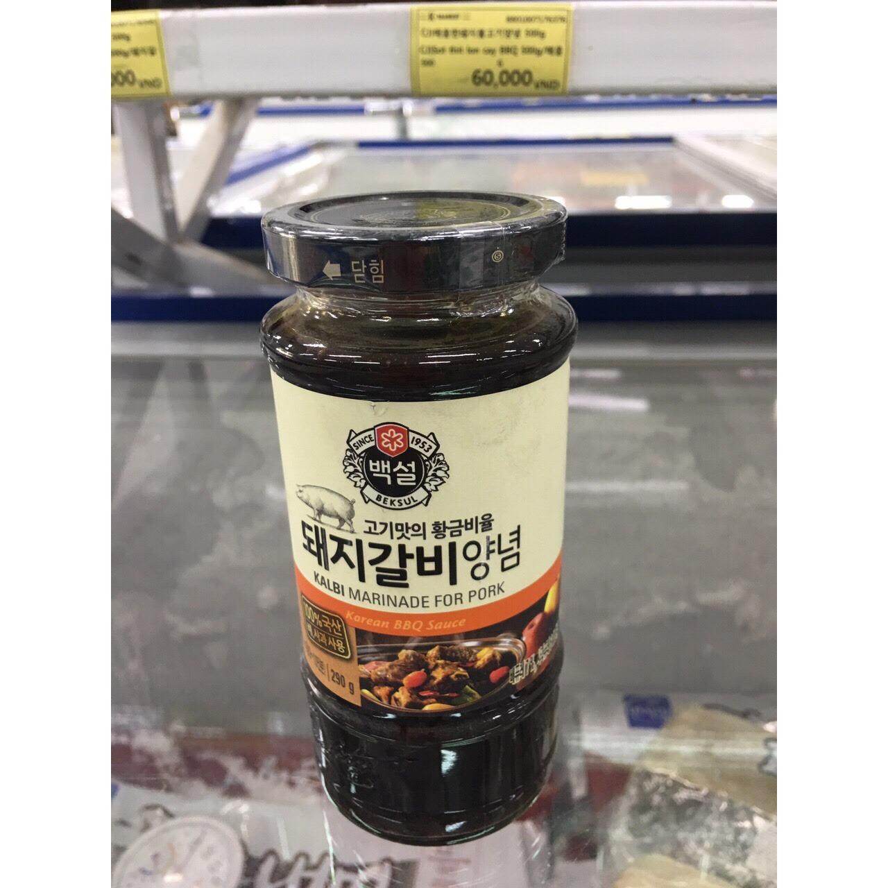 Sốt Ướp Thịt Heo BBQ Hàn Quốc Beksul 290 Gr 매콤한돼지불고기양념