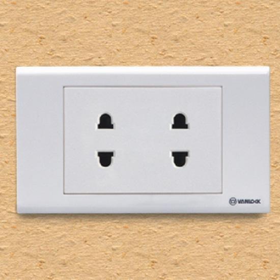 Ổ cắm điện ổ cắm âm tường ổ cắm nổi ổ cắm 2 ổ cắm 2 chấu Sino Vanlock - Điện Việt