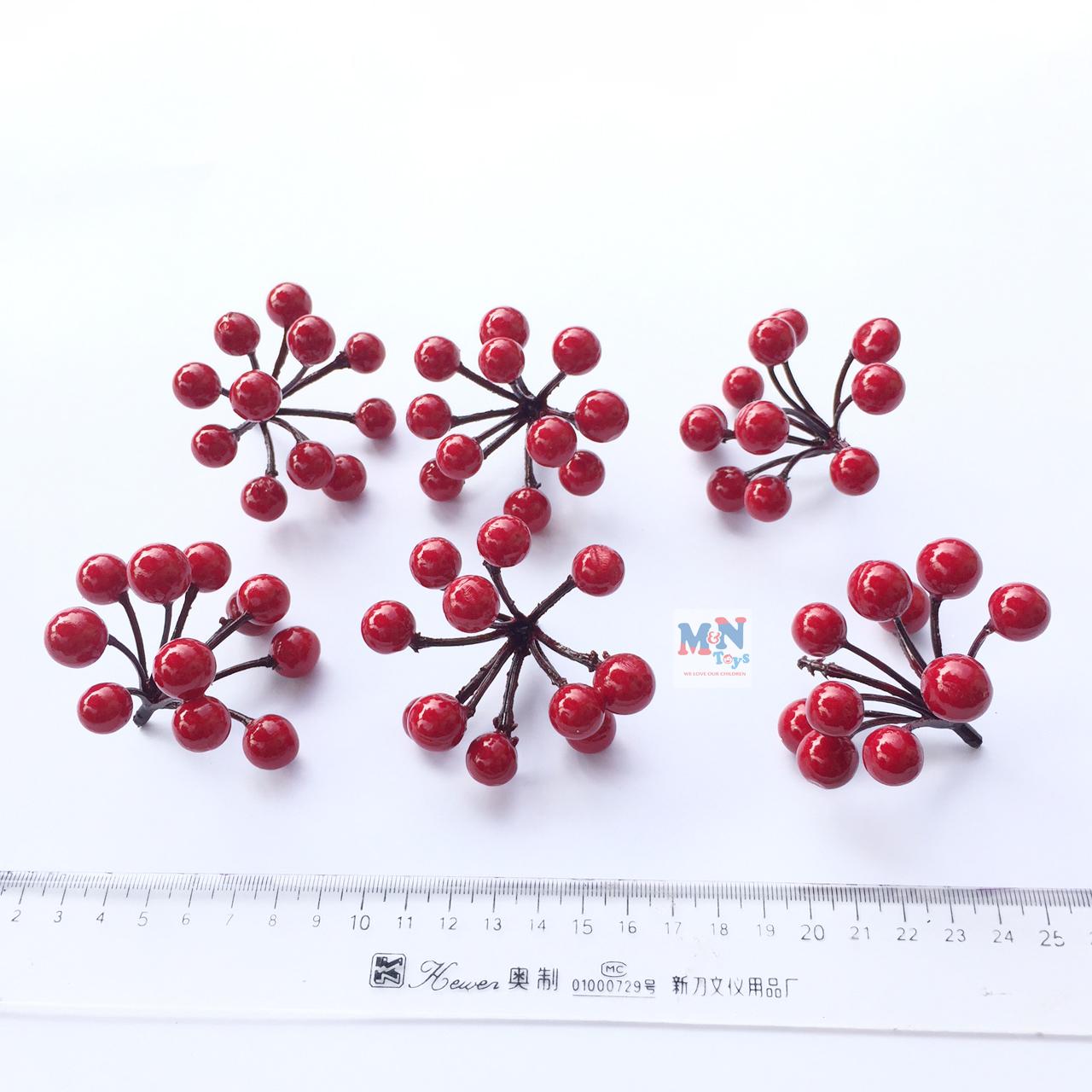 6 chùm quả Cherry to trang trí Noel