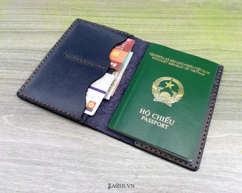[HCM]Bao da passport, Ví passport hộ chiếu da bò handmade - Kichi