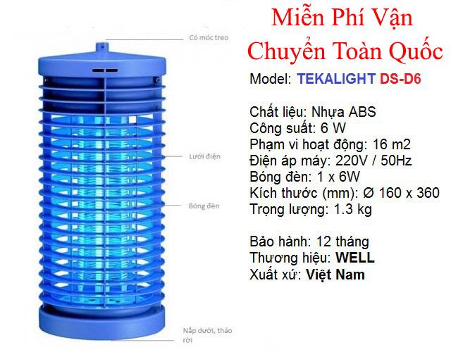 Đèn bắt muỗi Đại Sinh DS - D6 (Xanh)
