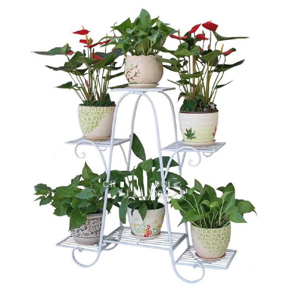 Kệ sắt để cây cảnh 6 tầng (màu ngẫu nhiên)
