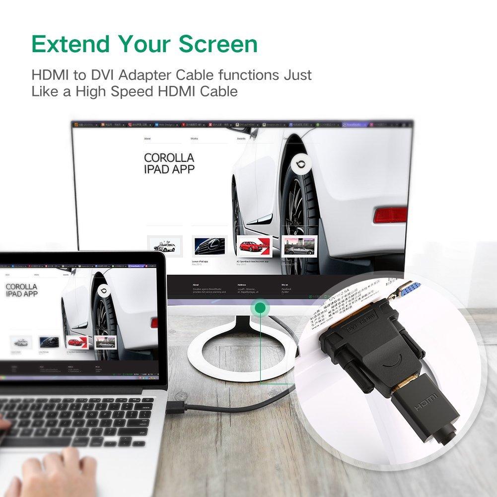Đầu chuyển đổi DVI (24+1) sang HDMI (âm) Ugreen 20124  hãng Ugreen