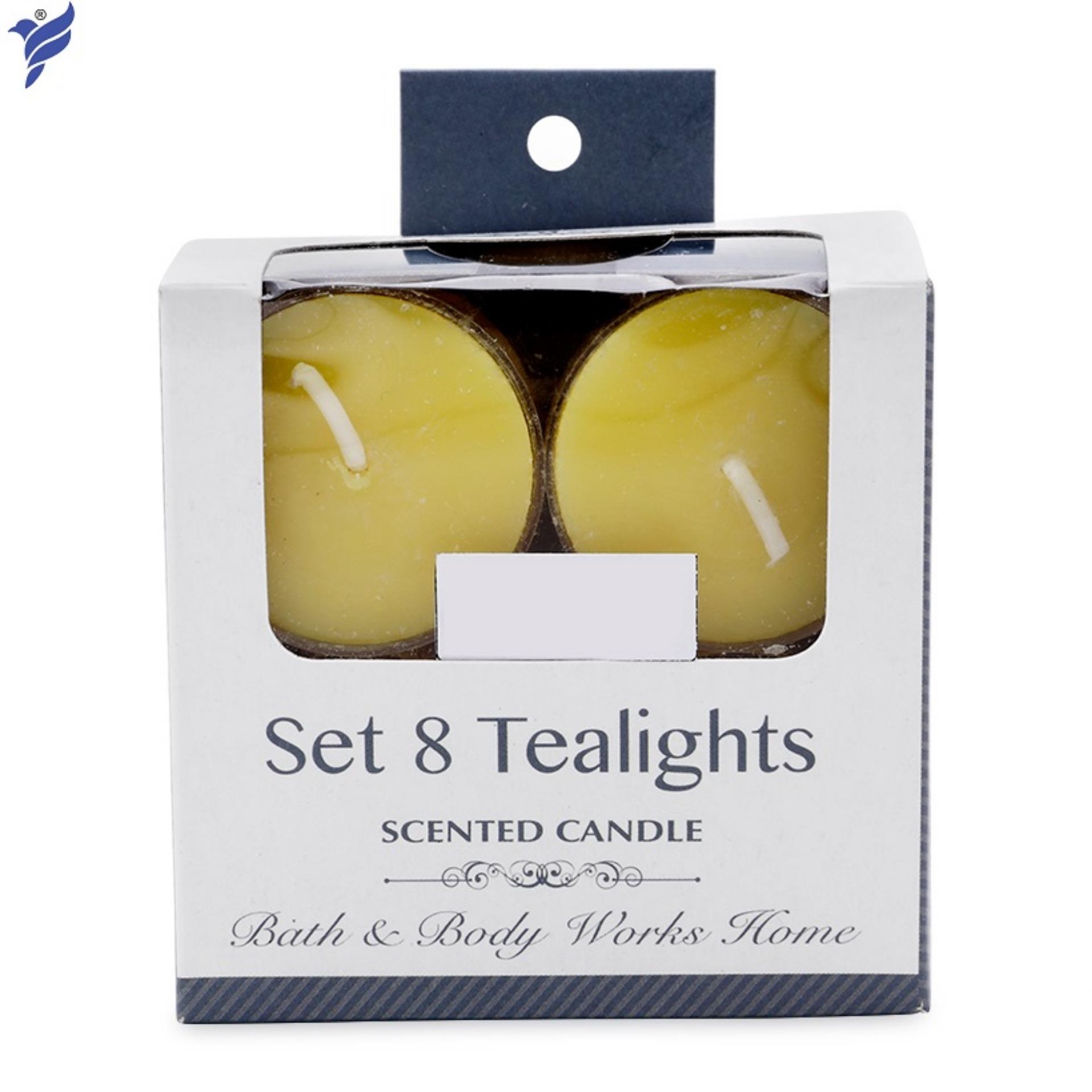 Bộ 4 hộp 32 nến tealight thơm đế nhựa Miss Candle FtraMart FTRA-NQM2059N (Vàng)