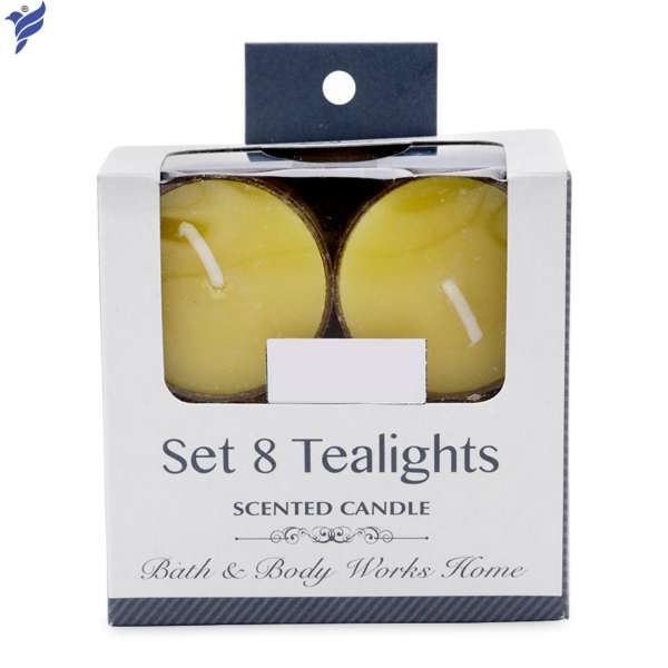 Bộ 10 hộp 80 nến tealight thơm đế nhựa Miss Candle FtraMart FTRA-NQM2059N (Vàng)