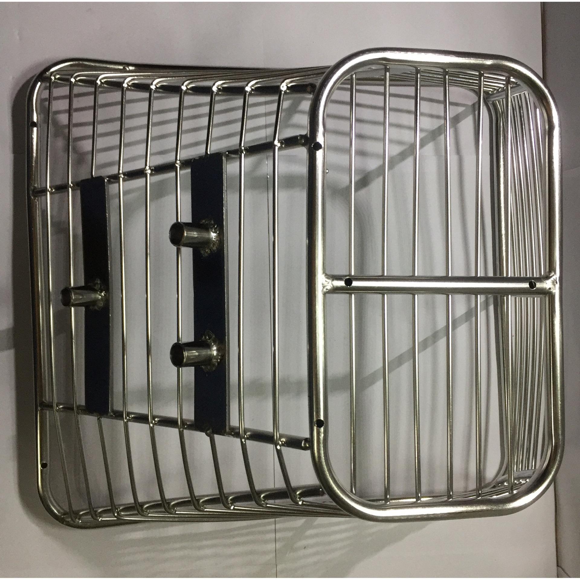 Rổ xe máy RỔ INOX 10LY cho xe WAVE, DREAM (màu bạc)