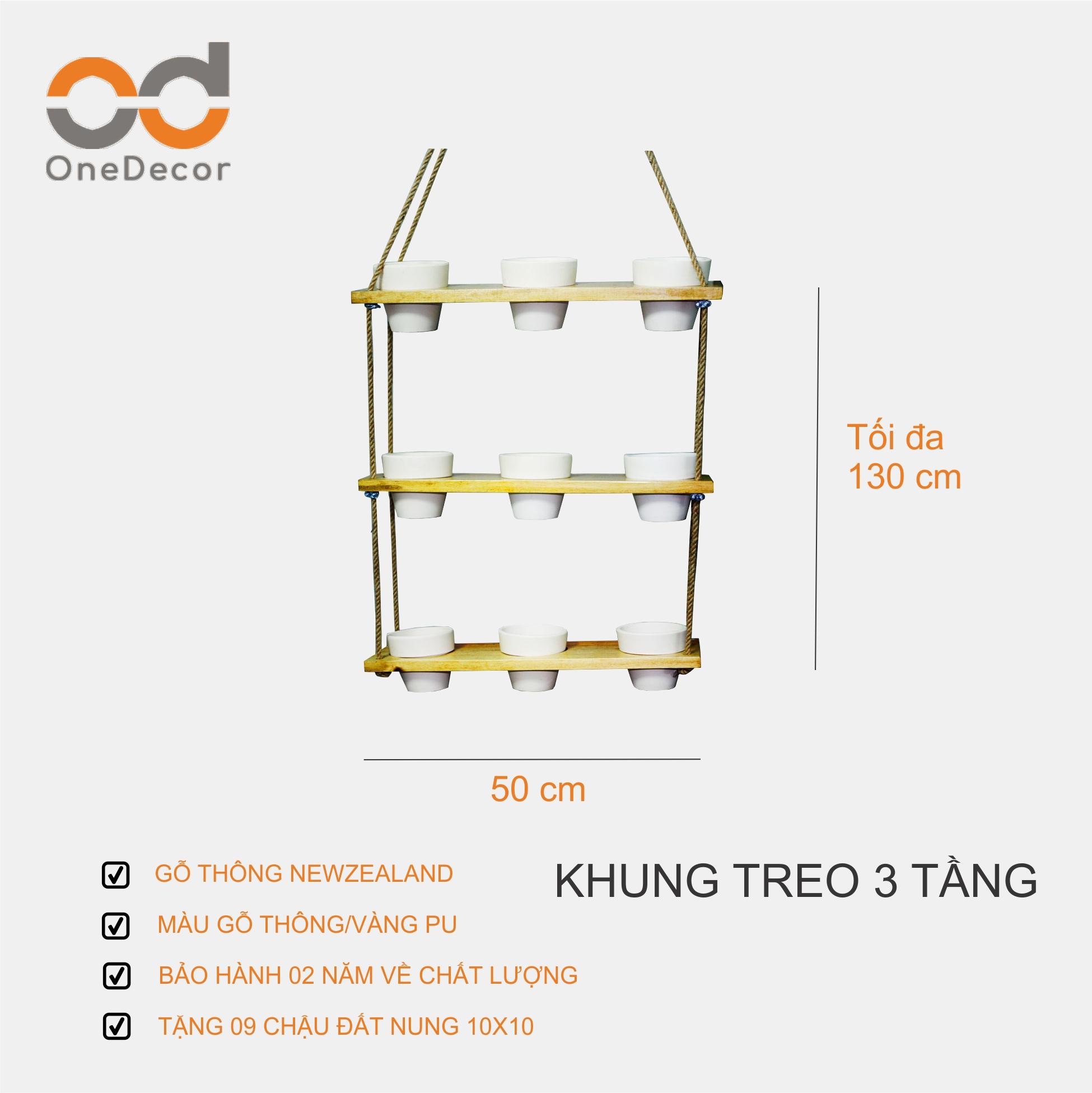 KHUNG TREO 3 TẦNG 9 CHẬU HOA GIẢ