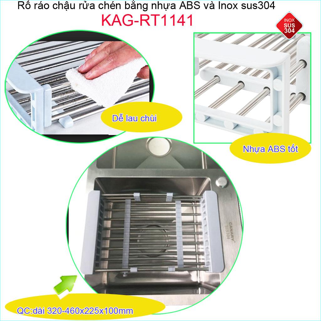 Rổ ráo chậu rửa chén bát, rổ đa năng chậu chén KAG-RT1141