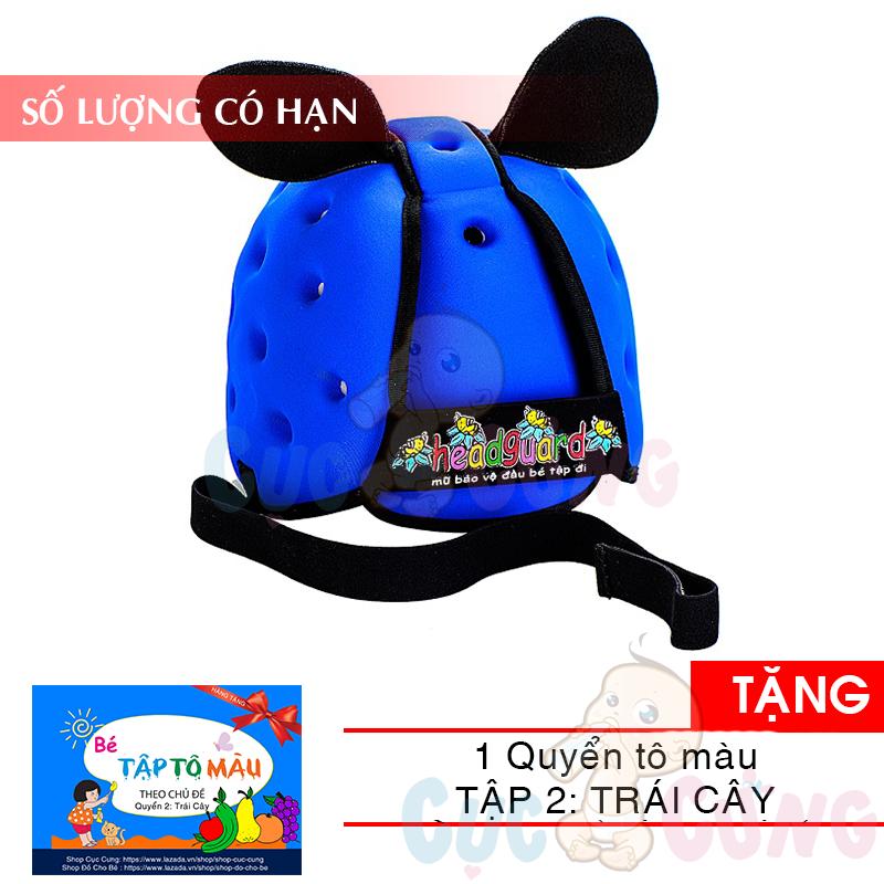 Mũ bảo hiểm cho bé Headguard (nhiều màu) TẶNG 1 quyển tô màu (trái cây) - non bao ve dau cho be tap di
