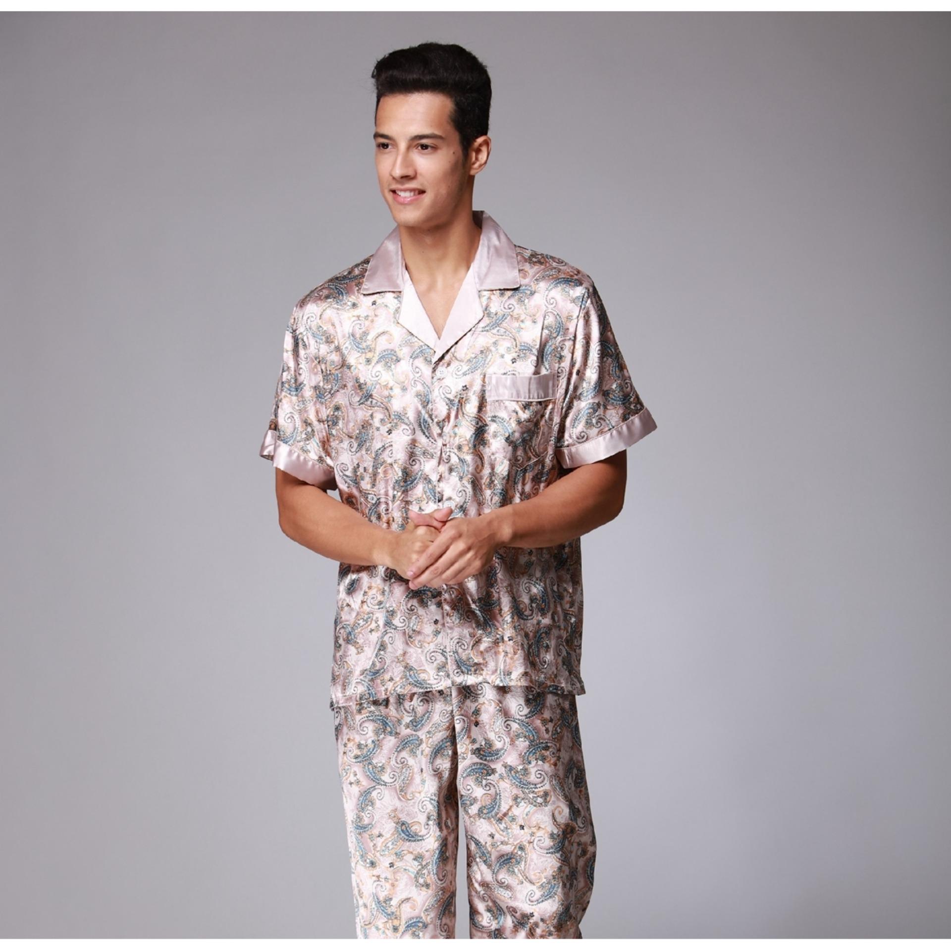 Bộ đồ ngủ nam  phi bóng mềm mại ZOZO Yaoting BD 6101 (Hồng)