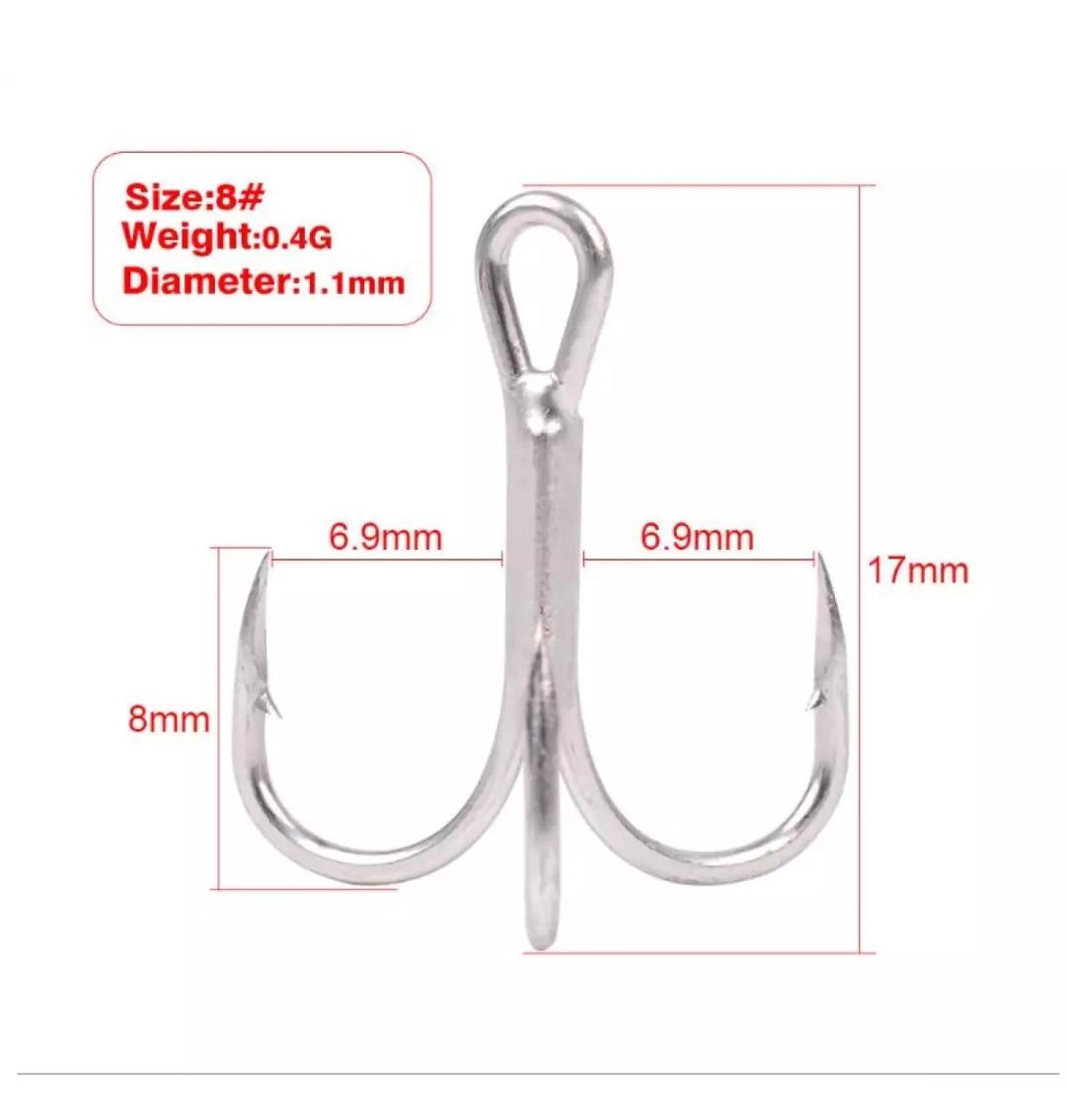 Combo 5 Lưỡi câu cá ba tiêu BKK, gắn mồi lure