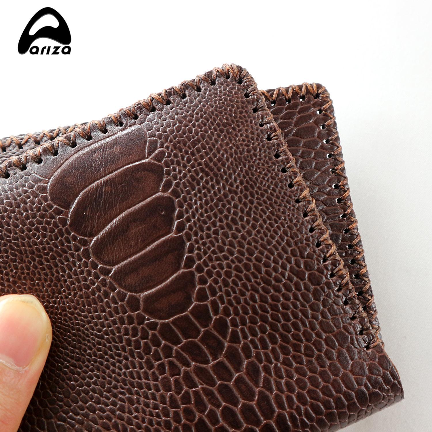 Bóp ví nam đứng da bò vân đà điểu Ariza ( PHAT TIEN SHOP bảo hành 12 tháng)