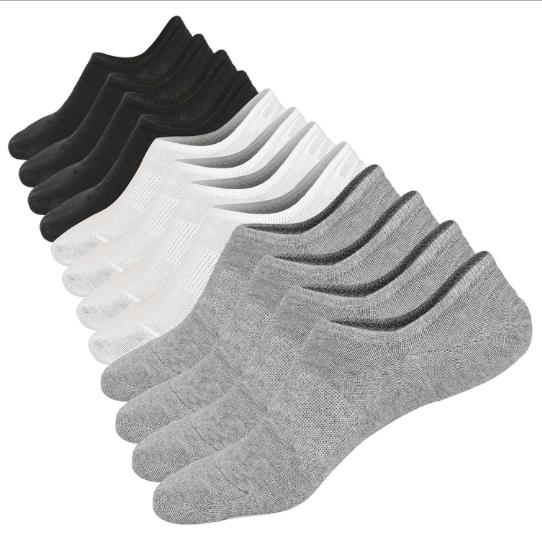 Combo 10 đôi Tất lười nam sợi cotton cao cấp đệm Silicon chống tuột gót