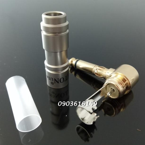 Combo 2 đầu hàn Jack 6ly Liton xám cong + thẳng