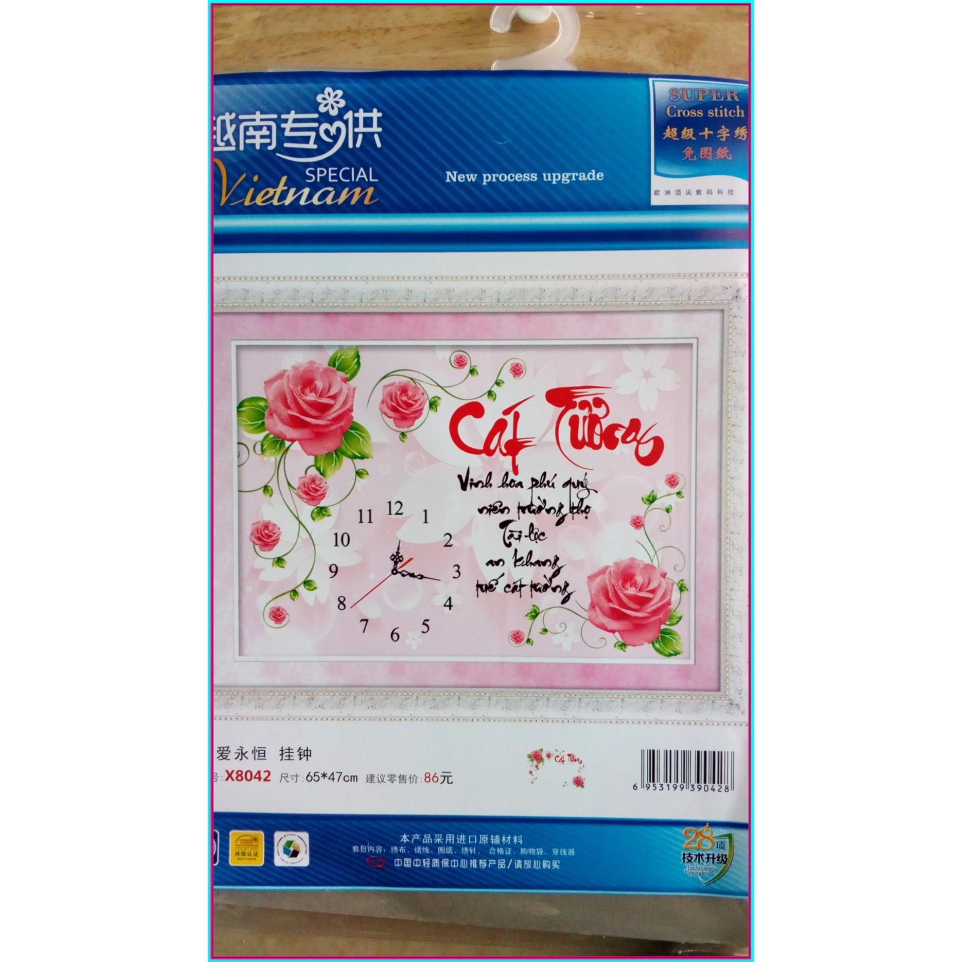 X8042-Tranh thêu chữ thập chữ thập cát tường