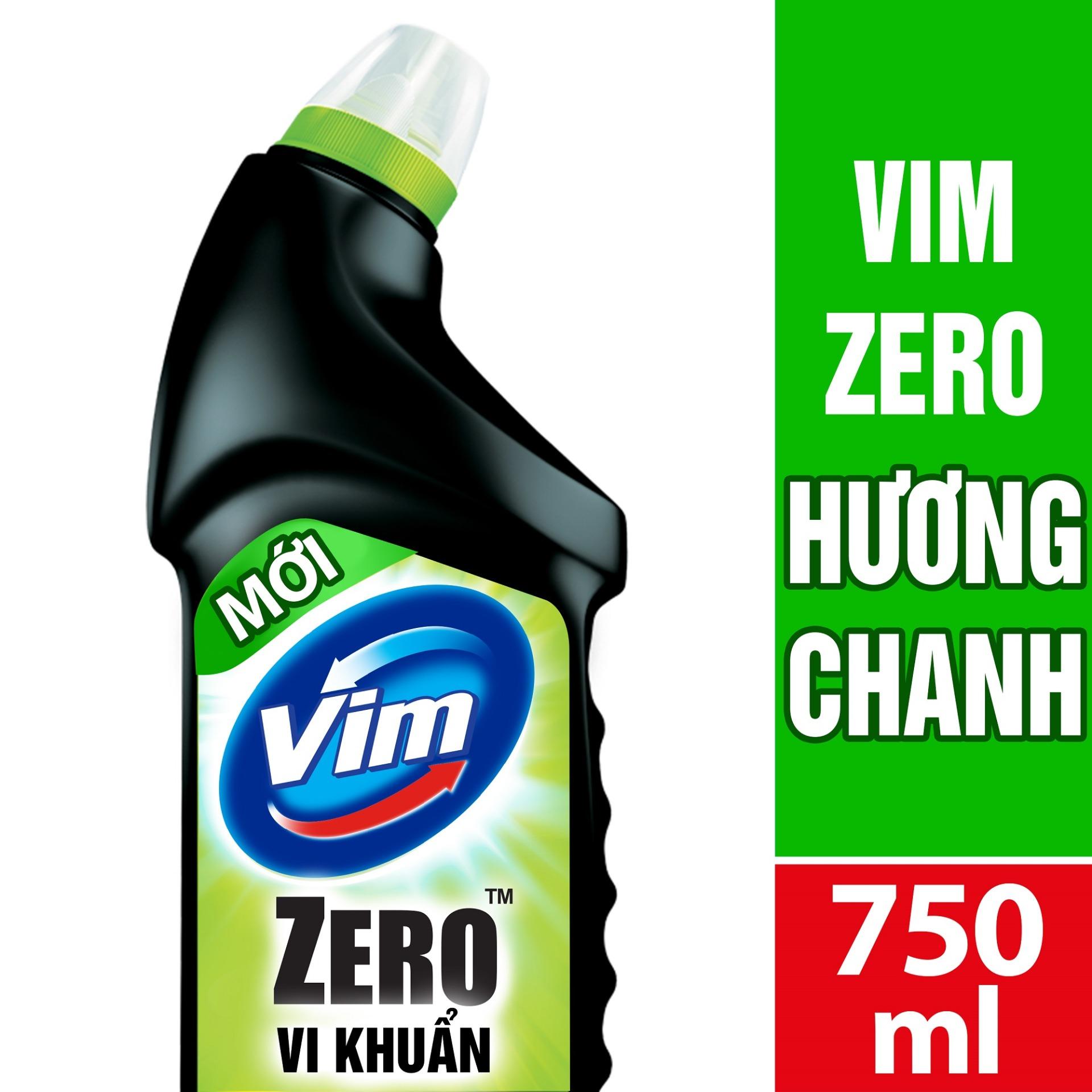 CHẤT TẨY RỬA BỒN CẦU VIM ZERO THƠM MÁT 750ML HƯƠNG CHANH
