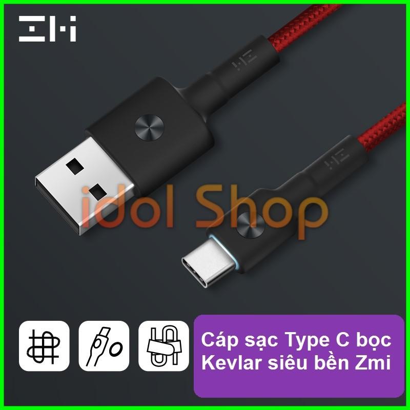 Cáp sạc Type C bọc Kevlar siêu bền Zmi