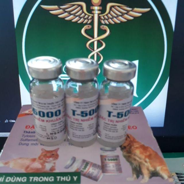 2 lọ T5000 10ml - KHÁNG SINH CHÓ MÈO