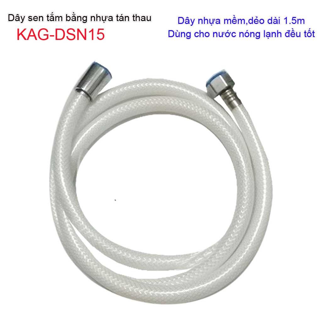 [HCM]Dây sen nhựa cao cấp Roto dây vòi tắm hoa sen 1.5m dây vòi xịt bằng nhựa KAG-DSN1500