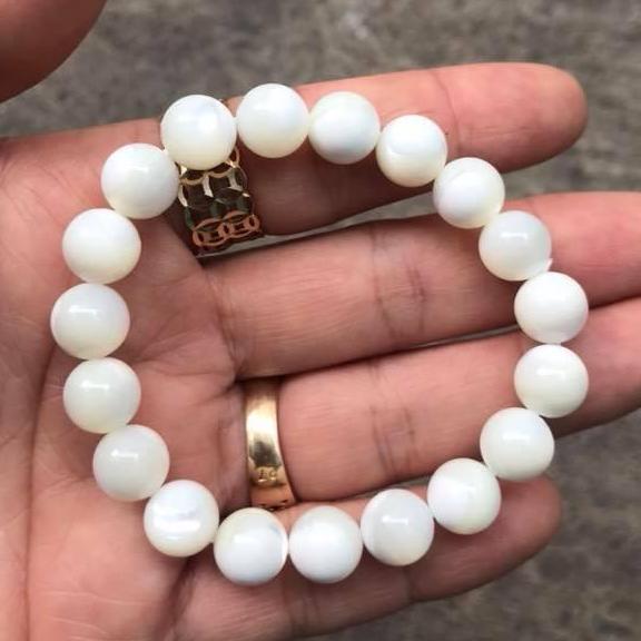 [HCM]VÒNG TAY ỐC XÀ CỪ TRẮNG 8LY- HÀNG A